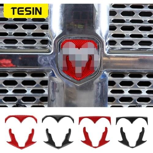 TESIN Car Front Grille Logo Decor Sticker for Dodge Ram 1500 Car Tailgate Car Logo Decor Sticker for Dodge Ram 1500 2010-2015