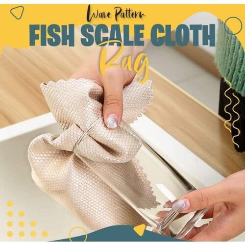 Wave Pattern Fish Scale Cloth Rag