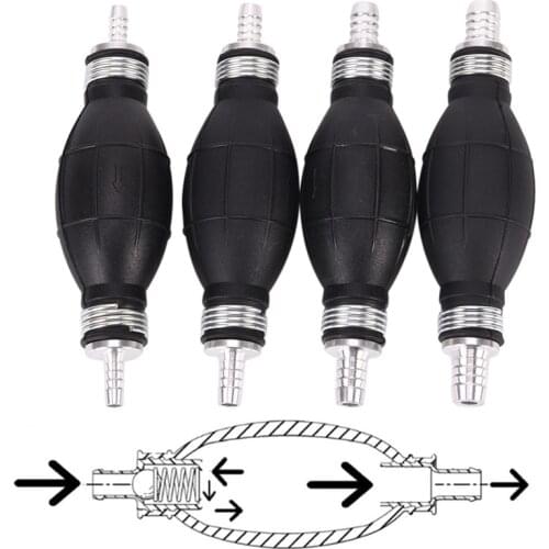 JETTING 4 styles Line Pump Primer Bulb Hand Primer Gas Petrol Pumps Rubber And Aluminum Hand Fuel Pump Apply to All Fuels