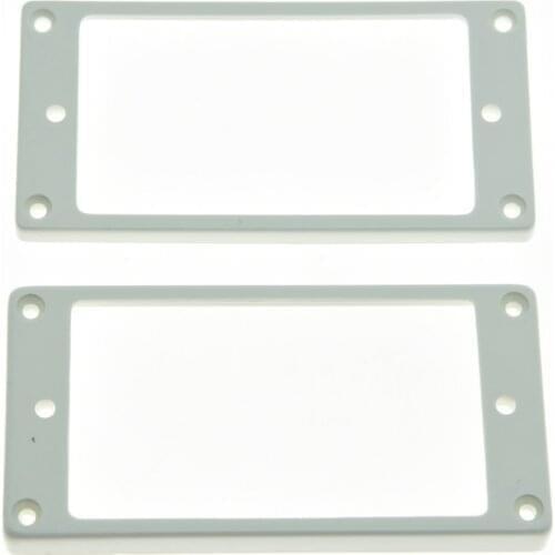 KAISH LP Humbucker Pickup Surround Ring Flat Bottom Pickup Frame for Epip LP White