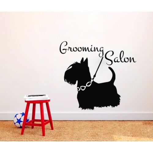 Grooming Salon Dogs Wall Stickers Home Decorations Pet Shop Wall Decals Funny Animals Wall Decals Bathroom Decor