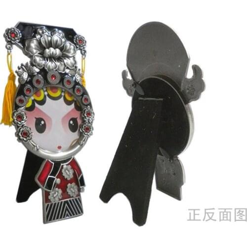 Unique Retro Decorative Mini Photo Frames Birthday Gift Chinese Opera Big Head Dolls Metal Crafts with boxes