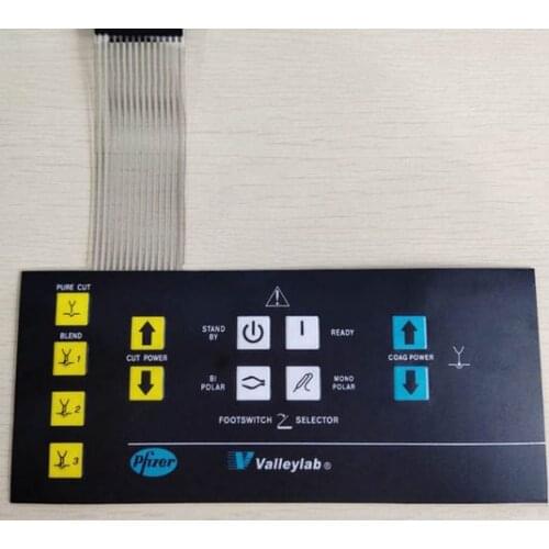 Valleylab Force2 type electrosurgical button membrane button panel