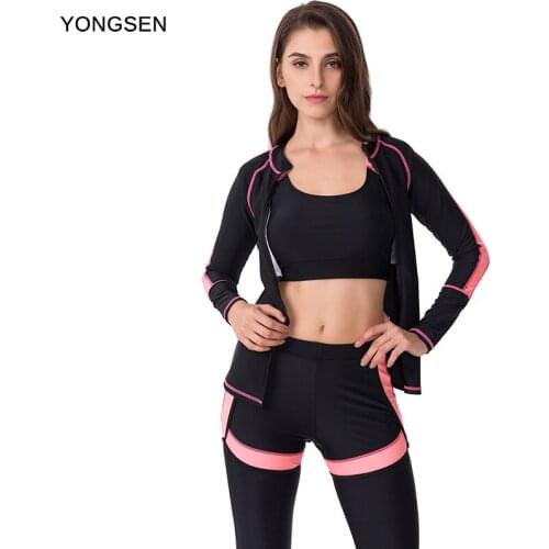 YONGSEN 2020 New Womens Tankini Plus Size Beachwear Bathingsuit With Sleeve Professional One Piece Swimsuit Sports Swimwear