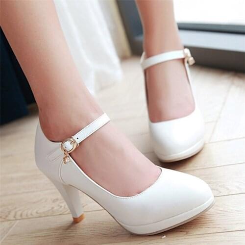 AGODOR Women Shoes High Heel Plus Size 2020 Stiletto Heels Pumps Spring Platform Mary Jane Shoes for Women Work Office Shoes