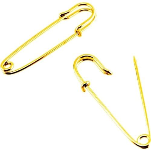 100% Stainless Steel Safety Pin Charm For Jewelry Making Gold/Silver Color Metal Safety Pin Charms Wholesale 5pcs
