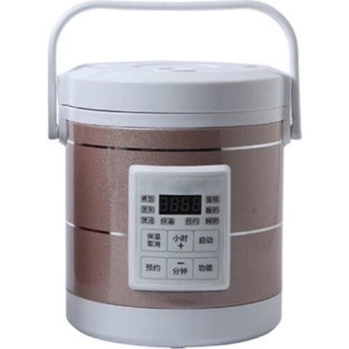 12V 24V mini rice cooker 1.6L car trucks electric soup porridge cooking machine food steamer warmer fast heating lunch box