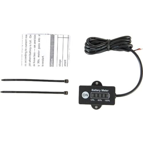 12V Battery Meter Waterproof Material Lead Acid Battery Indicator for Motorcycle Marine ATV with LED Indicator