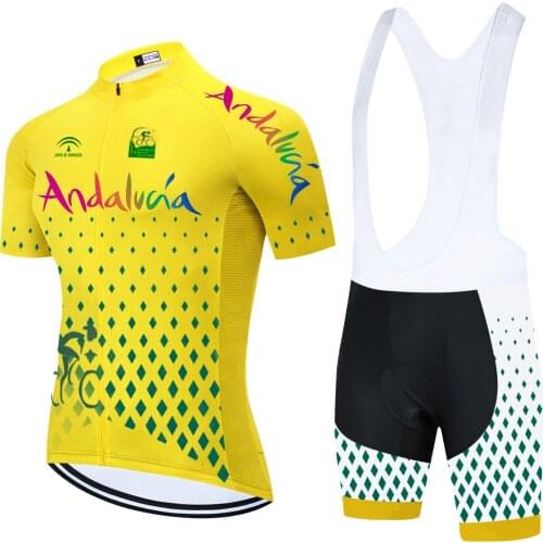 2021 Andalucia Cycling Jersey Set Summer Men MTB Bicycle Clothing Bicicleta Ropa Ciclismo Quick Dry Bike Clothes Maillot Suit