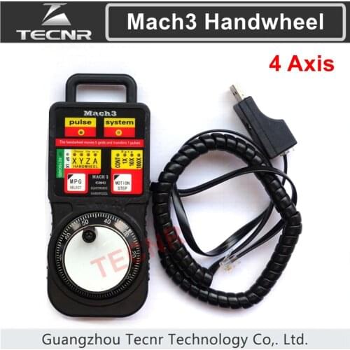 Mach3 4 Axis MPG Pendant handwheel USB Rotary coded pulse generator TECNR