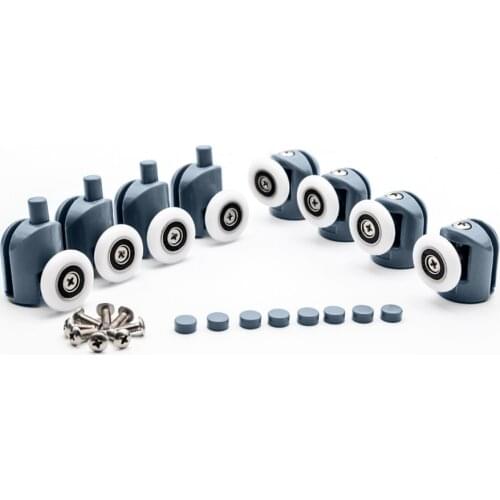 4pcs-8pcs/set 23mm/25mm Plastic Pop Up Shower Cabin Enclosures Hardware Door Roller Bearing Pulley Runner Wheels Replacement