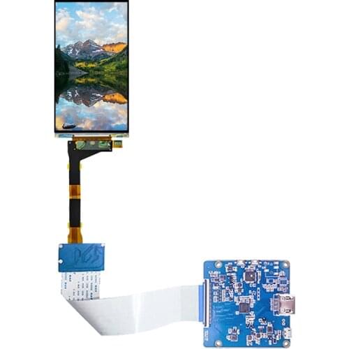 5.5 inch 2k LCD with 50pins MIPI connector HDMI driver board 1440*2560 landscape with cover lens for VR 3D printer LS055R1SX04