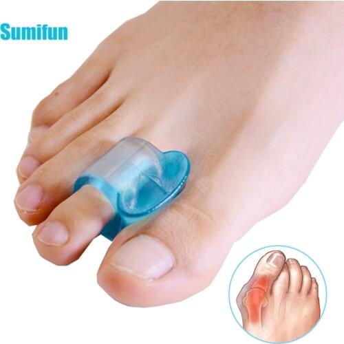 6pcs=3pairs Blue Soft Bunion Spacers Silicone Gel Toe Separator Hallux Valgus Thumb Corrector Foot Care Tool D2851