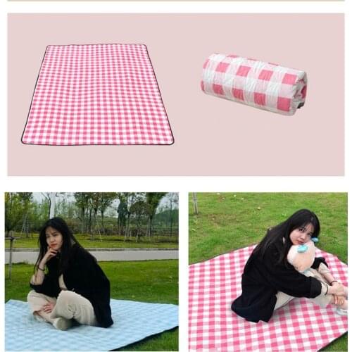 60%HOTWaterproof Plaid Picnic Mat Moisture-proof Ground Mattress for Outdoor