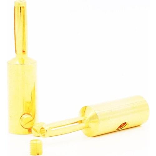 8pieces Hight Quality 24K Gold plated Speaker Cable Banana Plug