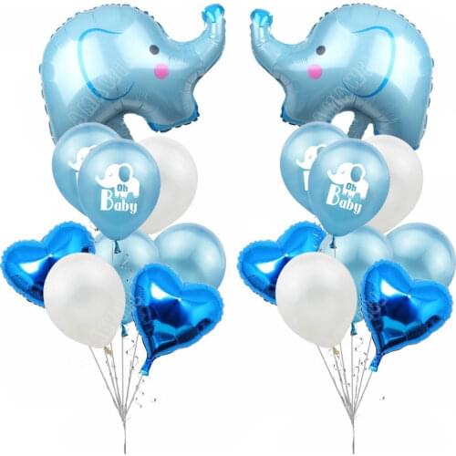 Amawill Oh Baby Elephant Balloons Happy Birthday Jungle Party Decor 12 Inch Latex Helium Balloon Baby Shower Kids Toys Ballons