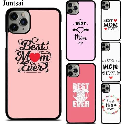 Pink Best mom ever quotes Case Fundas For iPhone 12 Mini 11 Pro Max 7 7Plus 6S 5S SE 2020 8 8Plus X XS Max XR