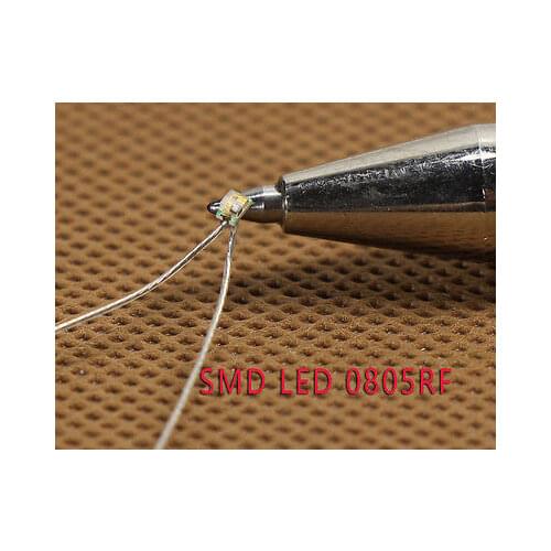 Evemodel 20 flashing Pre-soldered micro litz wired leads RED flashing SMD Led flash 0805 railway model building kit TF0805R