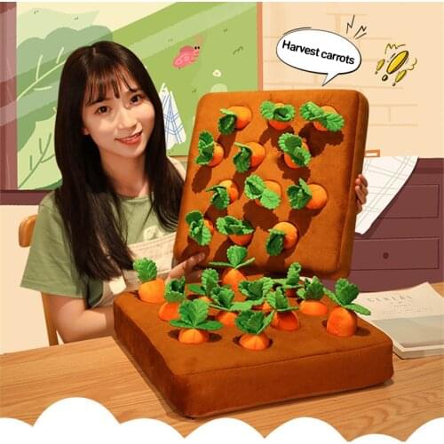 Creative Simulation Radish Pulling Toy Gift Childrens Splicing Early Education Parent-child Activity Game Plush Toy Radish Land