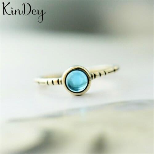 Kindey Personality Boho Silver Color Crystal Ring for Women Jewelry Retro Big Antique Rings Girls Christmas Gifts Anillos