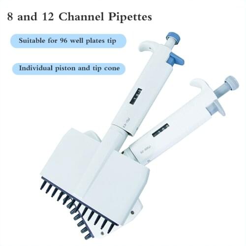 Micro Pipette 8, 12-Multi-Channel Fully Sterilized Manual Digital Adjustable Laboratory Pipette Gun