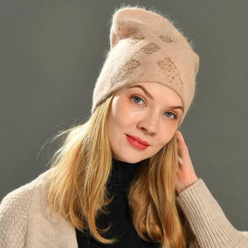 MAOMAOFUR Winter Hat Beanie Plain Knitted Autumn Winter Warm Colors Ski Wool Soft Slouchy Skull Beanies Ladies Caps