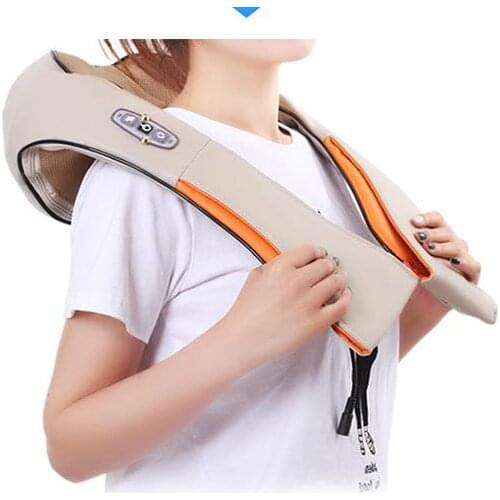Electric Heating Neck Massager Shiatsu Kneading Cape Back Shoulder Pain Relief Home Acupuncture Therapy Relax Shawls