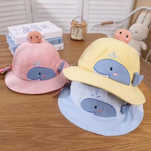 Cute Cartoon Baby Hat Sunbonnet New Autumn Winter Kids Fisherman Hat Children Boys Girls Cotton Hat 2-6 Years