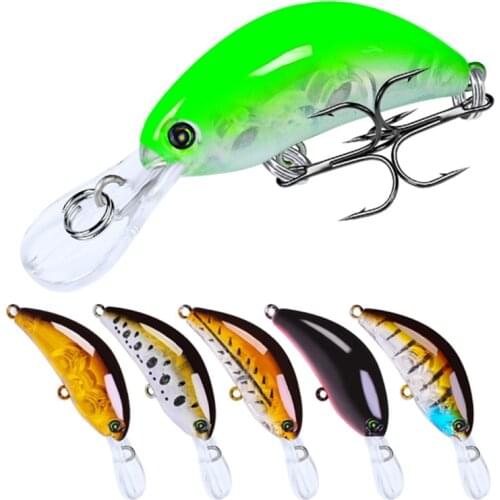 Mini Crankbait Fishing Lure 55mm 5g Topwater Artificial Hard Bait Plasitc Minnow Swimbait Trout Carp Fishing Bait