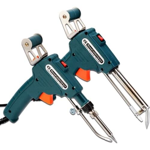 2 Style 60W Tin Soldering Iron Kit Automatic Send Tin Gun Electric Soldering Irons Solder Sucker Tweezers Wire Welding Tool