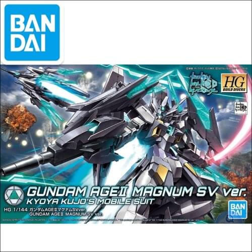 Original Japaness Gundam Model HG 1/144 AGE II MAGNUM SV Ver. GUNDAM Mobile Suit Kids Toys