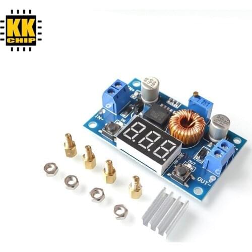 KKCHIP XL4015 5A High power 75W DC-DC adjustable step-down module+LED Voltmeter Power supply module