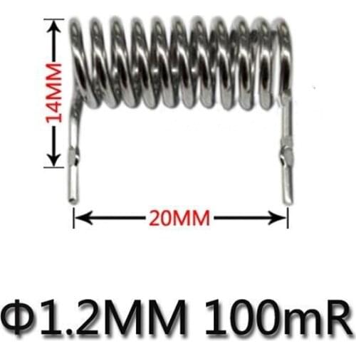 Constantan resistance / sampling resistor 0.1R 100 milliohms / pitch 20MM / 1.2MM diameter 10pcs
