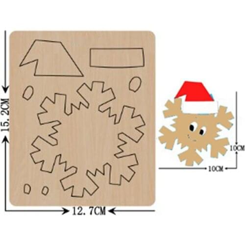 Christmas Fashion Jewelry Snowflake Xmas Hat Wood Mold Cutting DIY Keychain Bag Steel Mold Leather Bag Fit Dies Cutting Machines