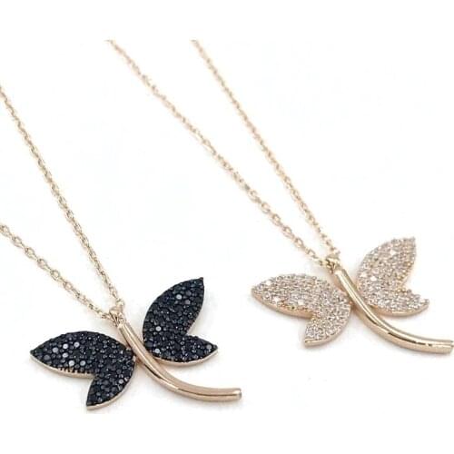 New Design Dragonfly Butterfly Silver Necklace