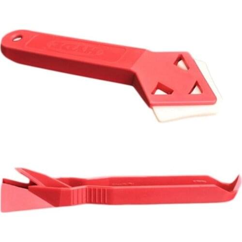 Light Glass Glue Scraper Angle Sewing Shovel Glue Removal Knife Squeegee Three-in-one Board Plastic Head Glue Remover Multitool