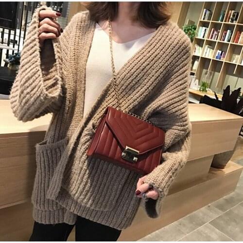 Womens Bag Shoulder Chain Female Evening Crossbody Bags Cute Mini Pu Fashion Square Small Black Purses Shopper Shoulder Bag