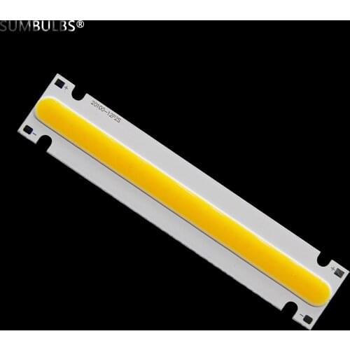 10PCS/Lot Bulk Sale LED COB Bar Strip Bulb Light source DC 6V Input 5W 100x20mm For DIY Desk Lamp Warm Cold White Emitting Color