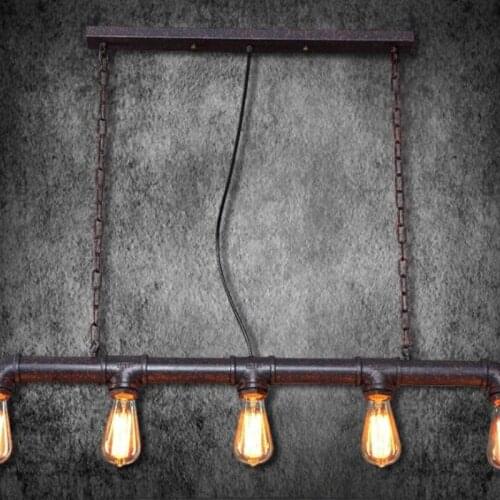 Vintage Edison Pendant light Retro Water Pipe Pendant Lamp Bulbs for warehouse/dining room /KTV /Bar E27 Lamp Holder