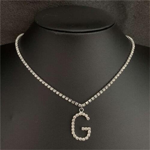 A-Z Alphabet Letter Pendant Necklaces Personalization Stainless Steel Necklace Glamour Jewelry For Women Men Gift