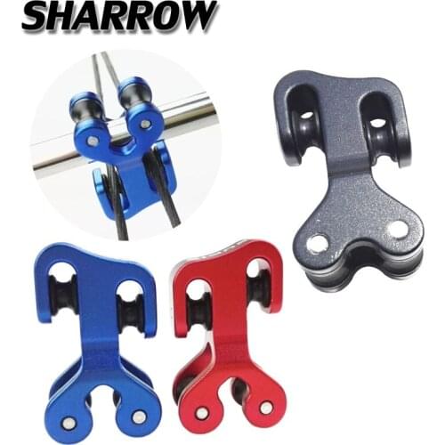 1pc Aluminum Archery Cable Slide Compound Bow String Separator Bow String Splitter Roller Glide Replacement Bow Accessories