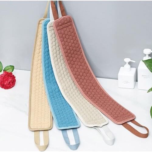 1Pcs For Shower Exfoliating Massage Soft Fiber Pure Color for Men Women Body Cleaning Bath Towel Back Scrubber
