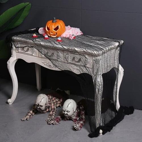 1pc Halloween Decoration Gauze Blood Tablecloth Party Venue Layout Props Secret Room Haunted House Door Scary Creepy Blood Cloth