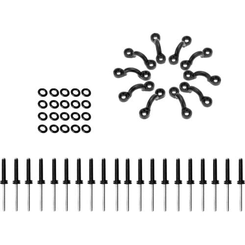 10 Nylon Kayak Pad Eyes And 20 Tri - Fold Rivets with 20