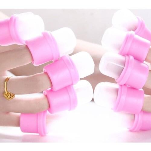 10 Pcs Wearable Nail Gel Polish Remover Wrap Plastic Soak Off Cap Clip Manicure Varnish Polish Remover Wrap Tool