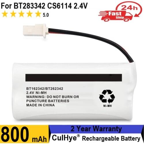 Culhye BT162342 BT283342 Cordless Phone Battery for VTech CS6114 CS6719 AT&T EL5210 EL52300 CL81101 Handset Telephone