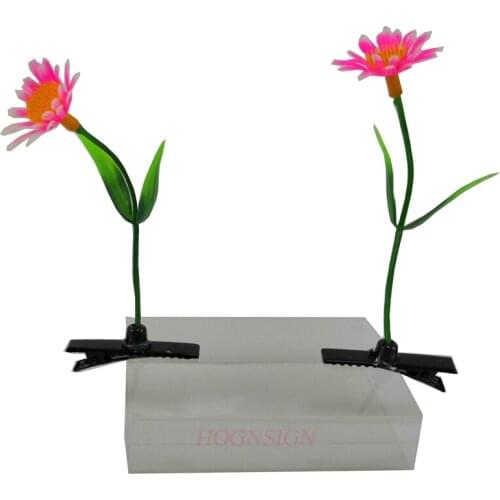 2pcs hair clip Sun flower Hair Clip Plants Show Moe Artifact Small Miaofa Clip Head Long Grass Wacky Cartoon Headdress Flower