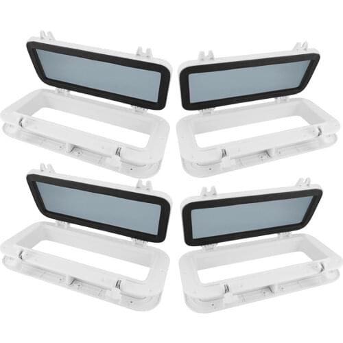 4x Boat Rectangle Opening Porthole 320x120mm Window Port Hole Boat/Yacht/RV