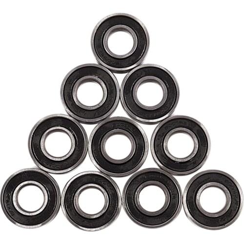 Promotion! 6001RS Deep Groove Ball Bearing 28 x 12 x 8 mm 10 Pieces, Silver & Black