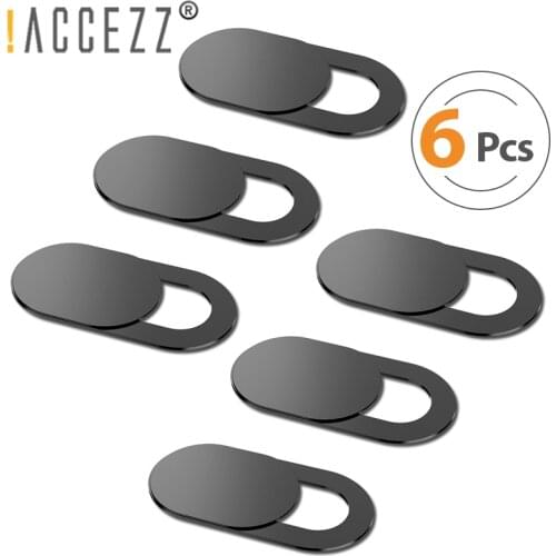 !ACCEZZ 6Pcs Camera Len WebCam Cover Shutter For iPhone iPad Magnet Slider Plastic Laptop PC Tablet Mobile Phone Privacy Sticker